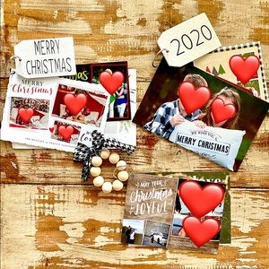 Wooded Christmas card holders/tags